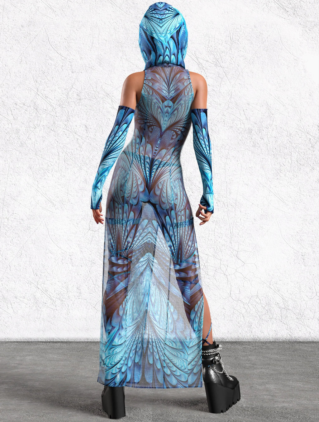 Desert Spirit Mesh Keyhole Dress Set