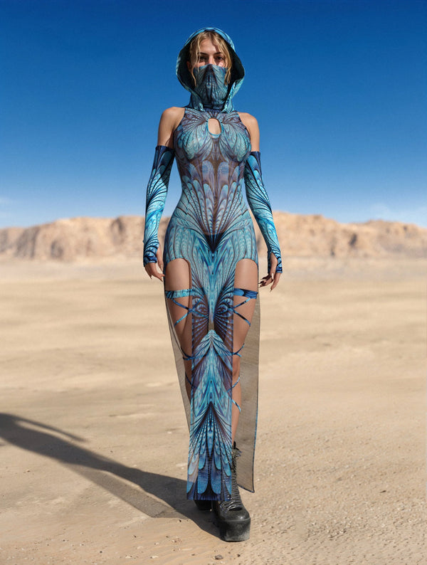 Desert Spirit Mesh Keyhole Dress Set